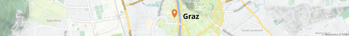 Kartendarstellung des Standorts für Mohren-Apotheke in 8020 Graz
